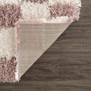 Pink Checkered Shag Rug – Atira Area Rug