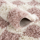 Pink Checkered Shag Rug – Atira Area Rug
