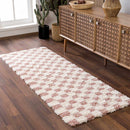 Pink Checkered Shag Rug – Atira Area Rug
