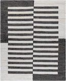 Black and White Jute Area Rug