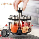 Glass Spice Rack Organizer Set